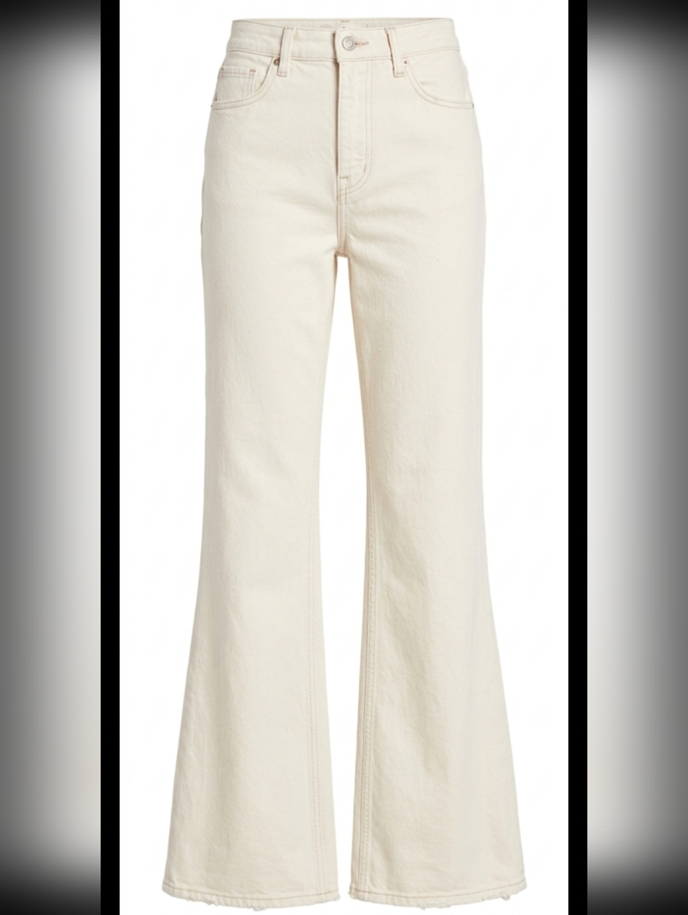 We The Free Mid-Rise Wide Leg Jeans in Ecru